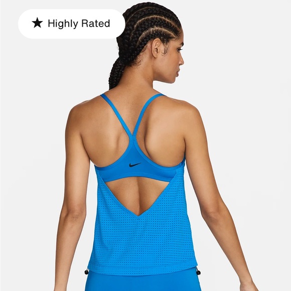 NWT Nike Essential Blue Mesh Layered Tankini Top Small Racerback Women - Picture 4 of 10